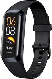 CRTORRS Smart Band for Men Women, 1.1'' AMOLED Color Screen, Activity Tracker with 25 Sport Modes, Heart Sleep Monitor, 3 ATM Water Resistant, Fitness Watch Compatible with iOS & Android (Black)