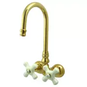 Elements Of Design DT0712PX Double Handle Wall Mounted Clawfoot - Brass