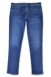 American Eagle Mens 6038450 Stretch Airflex Slim Leg Jeans, Classic Blue Wash
