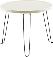 JISADER Portable Round Picnic Table for Beach and BBQ, White, as described