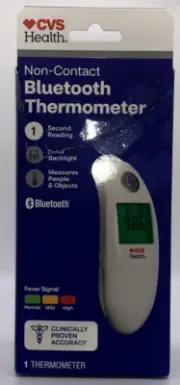 CVS Health Infrared Non Contact Bluetooth Thermometer Fever Alarm 1 Sec Reading