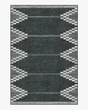 185' x 275' | Machine Washable Runner Rug | Kid & Pet Friendly | Indoor Rug | Sloane Black Rug | Ruggable
