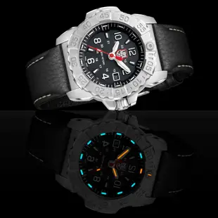 LUMINOX 雷明時NAVY SEAL STEEL 3250全新海豹2代鐵漢系列腕錶-黑x白時標/45mm 3251