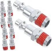 10pcs Male Air Hose Fittings Npt Quick Connect Pneumatic Plug for Efficient and Leak Connections Compressed Air Systems