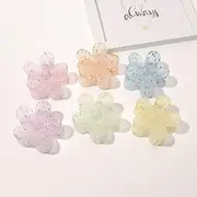 Flower Hair Claw Clips For Women, 3 Inch Hair Jaw Clips Large Hair Clips Cute Hair Accessories For Medium Thick Hair Non Slip Hold Hair Catch (C(6PACK))