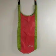 Zuca Stuff Sack Pink Green Rip-Stop Nylon Bag Figure Skating Tote NEW