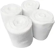 4 Rolls Horse Polo Leg Wraps, Fleece Horse Leg Wrap, Horse Leg Bandages, White Thicken Leg Wrap Bandage Boot Protection Support Professional Equestrian Equipment