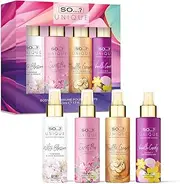 So...? Unique Mini Fragrance Mist Gift Set for Women – 4 x 50ml Travel-Size Body Sprays – Includes Vanilla Candy, Sweet Pea, Truffle Cream & White Blossom – Sweet & Floral Scent Collection – Cruelty-Free & Vegan