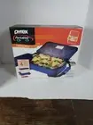 NEW Pyrex Portables Family Size 4 Pc Insulated Food Carrier Set 2qt Open Box