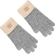 [ZVCXOE] Womens Winter Gloves for Cold Weather, Touchscreen Warm Texting Knit Gloves for Women Girls Soft Velvet Fleece Lined for Running Cycling
