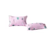Comfortable Plant Printing Polyester Bedding Set Pillowcase Fitted Sheet (Pillowcase Only)