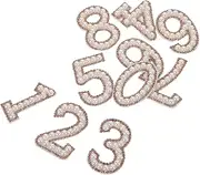 SEWACC 10pcs Rhinestone Pearl Iron Number Appliques for DIY Fashion Clothing Decorative Sewing Patches for T Shirts and Stylish and Easy to Apply Clothes Accessories