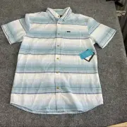 O'Neill Button Up Shirt Mens Size small ALAMEDA Short Sleeve Beach Casual Stripe