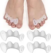 2 Pairs Adjustable Toe Spacers, Silicone Toe Spacers Toe Straighteners Toe Spacer for Hammer Toes Toe Separators for