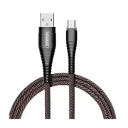 Fabric Woven LED 1.2m 2.4A Micro USB Data Cable for Samsung Xiaomi Huawei