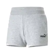 Puma Essentials 4" Sweat Shorts Womens Light Gray Heather