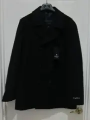 NWT Ben Sherman Navy Men's Boris Classic Double Breasted Peacoat/Jacket Size L