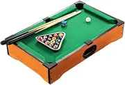 Mini Table Pool Set Snooker Home Play with Game Balls Easily Set up Wood Billiards Playset for Office Desk Indoor Playroom