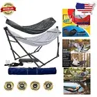 Portable 2-Person Hammock Set with Stand & Straps - Effortless Outdoors Gray