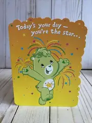 Care Bears Happy Birthday Card Very Special Is What You Are Oopsy Bear Stars New
