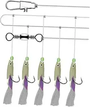 Kisangel Luminous Fishhook Fishing Soft Lures Jointed Swimbaits Trout Fish Lures Bass Lures Fishing Baits Fish Tackle Kit Lures Steel Fishhook Fishing Lures Saltwater Jigs