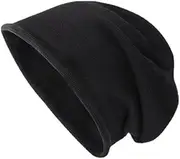 [GYCAQAC] Women's Warm Autumn Winter Slouch Beanie Hat Men's Headwear Cotton Knitted Hat Lightweight Breathable Winter Hat for Men Women Elastic Running Hat for All Seasons Black