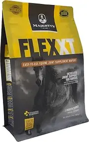 Majesty's Flex XT Wafers - Superior Horse/Equine Joint Support with Increased Supplement Levels - Glucosamine, MSM, Yucca, Vitamin C - 30 Count (1 Month Supply)