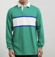 RM Williams Rugby Mens Size XXL Green White Long Sleeve Shirt Jumper Tweedale