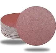 Tonmp 50 PCS 7 Inch Sanding Discs Set - 60 80 120 180 240 Grits Sandpaper, 7" Hook-and-Loop Aluminum Oxide Abrasive Sander Paper for Random Orbit Floor Drywall Sander