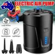 Electric Air Pump Inflator Camping Bed Mattress Pool Portable USB Rechargeable