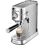 Espresso Machine 20 Bar Milk Frother Steam Wand Compact Coffee Machine with 34oz
