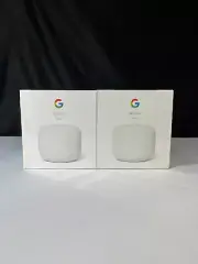 Google Nest Wi-Fi Snow Wireless AC2200 Dual-Band Router Pack Of 2