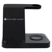 Our Pure Planet 3-in-1 Wireless Induction Charger - Black