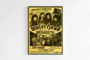 Motorhead Megadeth Poster, Motorhead Megadeth Concert Poster, Rock Poster