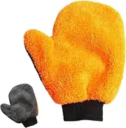 Washing Mitt | Premium Chenille Microfiber Car Wash Gloves for Scratch-Free Cleaning(Orange)