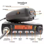 Mini Mobie CB-40M Radio 25.615-30.105MHz 10M Amateur 8W AM/FM Citizen Band Smart