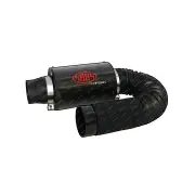 SAAS Carbon Gloss Cold Air Box Filter Kit 76mm Inlet/Outlet with Brackets