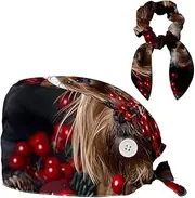 [YTYVAGT] Scrub Caps Women,Scrub Hats Suitable for Women,Dog Christmas Pet