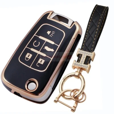 Fit CHEVROLET BUICK 5 Button Remote Key Fob TPU Case Cover