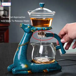 Creative deer glass teapot heat-resistant glass teapot tea m