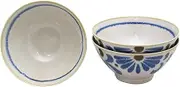Castle Enterprises Okinawa's Okinawa's Okinawa Okinawa Tropical Style Tableware, Yachimun Pattern, Can be Used for Anything, Set of 3, Diameter 7.1 x Height 3.5 inches (18 cm) x Height 3.5 inches (9