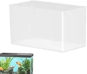 Mini Fish Tank, Tiny Frameless Aquarium, Extra Clear Glass Bowl, Compact Habitat Crabs, Spiders, and Small Creature, Ideal for Nature Lovers, Temporary Home Pets, 29 x 15 x 15.5 cm, Transparent