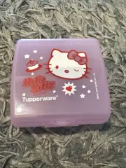 Tupperware Sandwich Keeper Original Style Clasp Hello Kitty Cute Retro Design