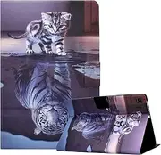 [CXTcase] Case for Samsung Galaxy Tab S6 Lite 10.4 Inch 2022/2020, Protective Cover Case with Stand Function for Samsung Galaxy Tab S6 Lite 2022/2020 (SM-P610/P613/P615/P619), Cat Tiger