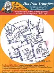 3528 Aunt Martha Embroidery Hot Iron Transfer Pattern Embroidery Dish Motifs OOP