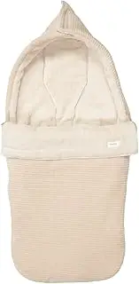 Koeka Pram Footmuff - Buggy Footmuff - Teddy Lined - with Hood - Vik - Cord - Soft - Washable - Sand - One Size
