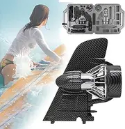 Electric Surfing fins, 24V Underwater Surfboards Motor with Remote Control, Adjustable Speed, Electric Motor Stand Up Paddle Board Push Motor Fin for Diving Snorkeling ; Sea Adventures-1