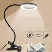 Flexible Dimmable Reading Light Eye-Care USB Baby Night Home LED Desk Clip Lamp