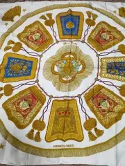 Unused Hermes Silk Scarf Silk 100 No stains stains 005