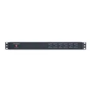 PDU15B6F12R Basic PDU, 100-125V, 15A (Derated to 12A), 18 Outlets, 1U Rackmount